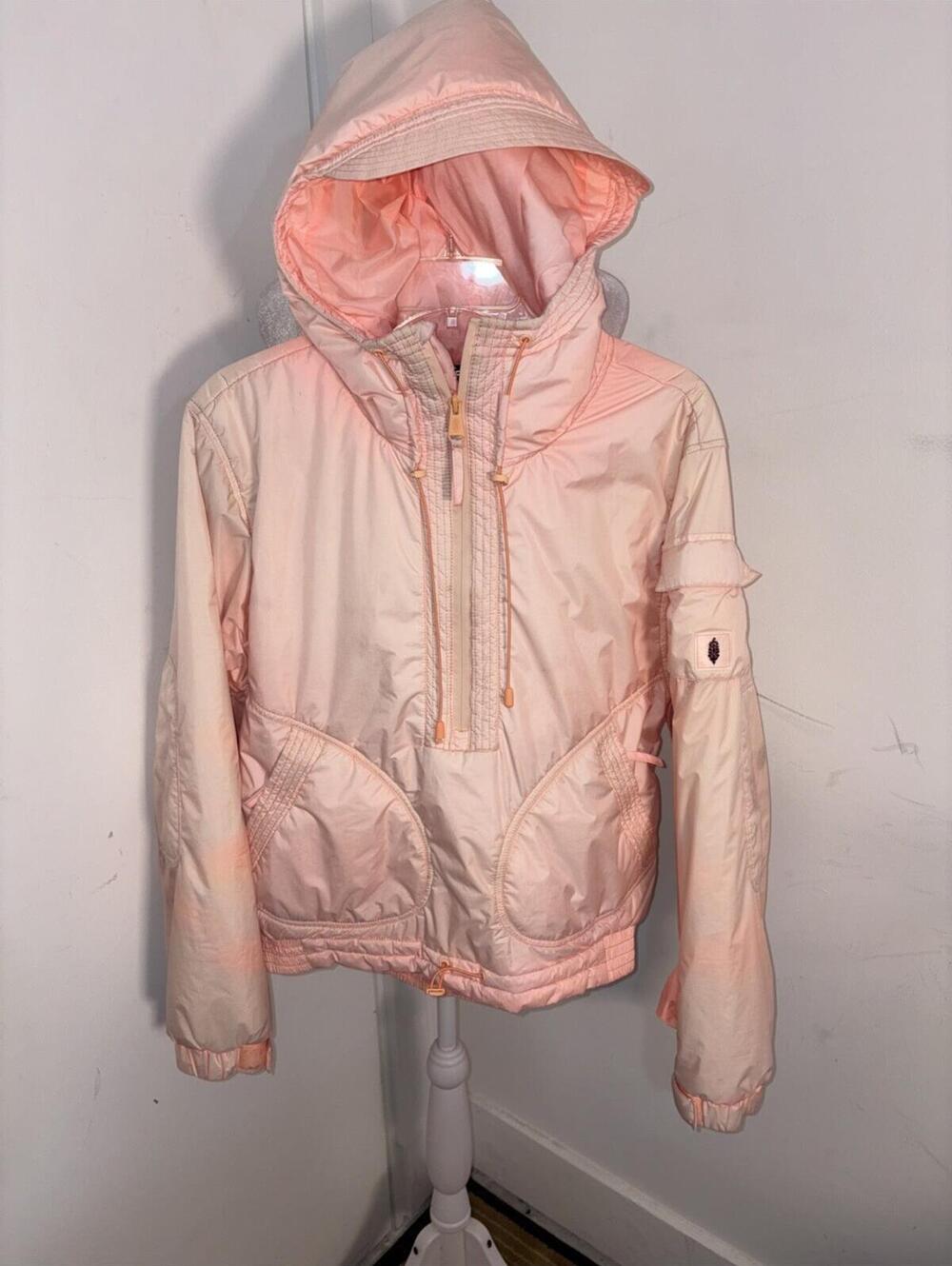 FP Movement by Free People Dew Point Pullover Jacket in Neon Peach Size XS